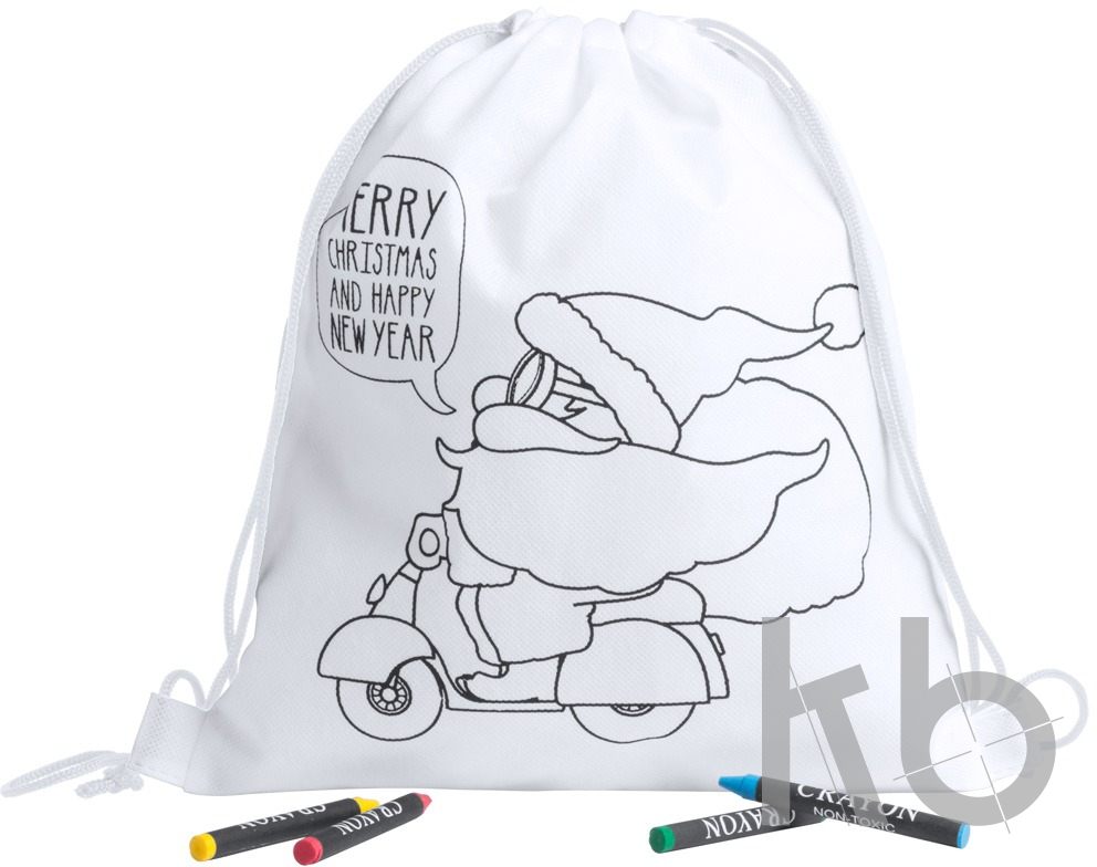 colouring drawstring bag