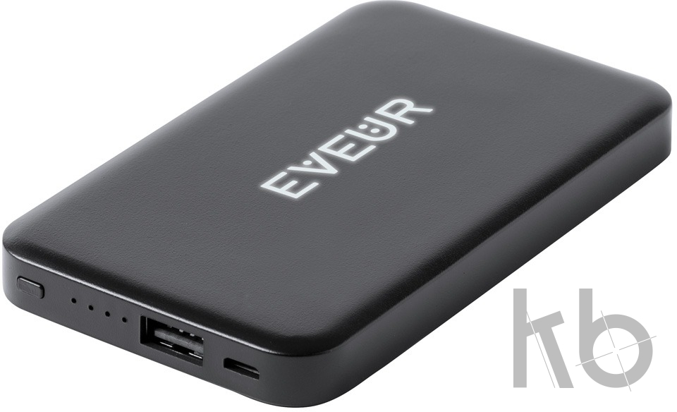 Портативное зарядное устройство, 4000 mAh с подсветкой логотипа