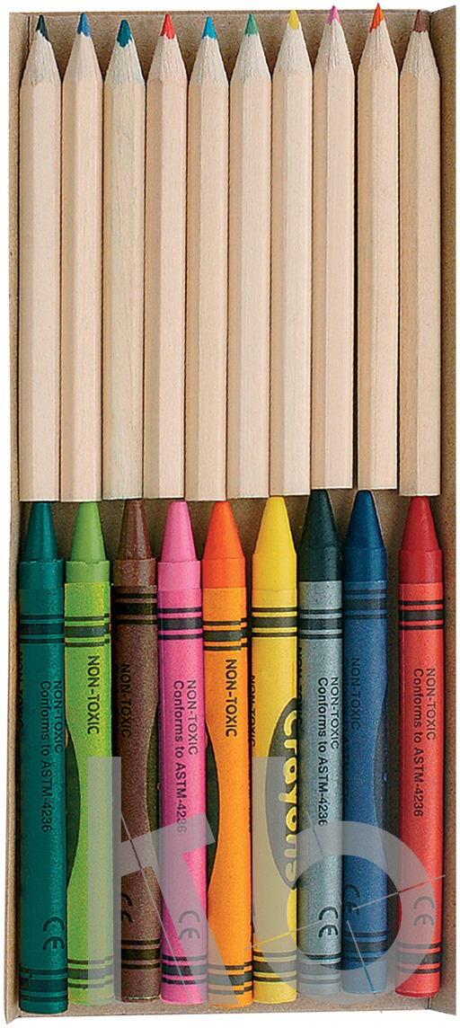 pencil and crayon set