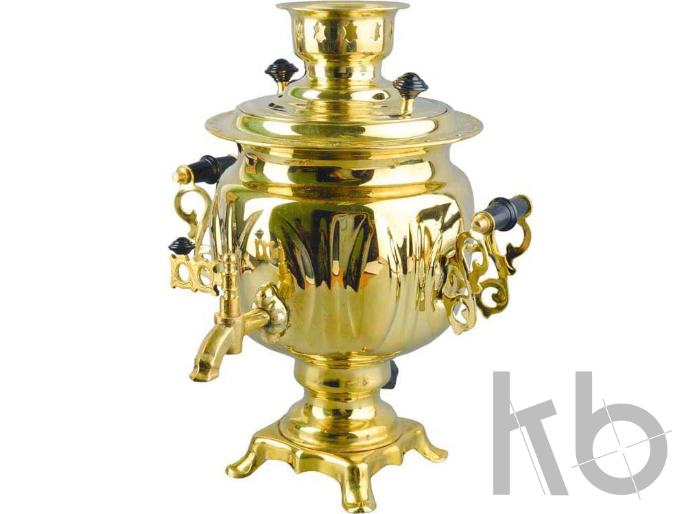 Самовар «Купеческий», золотистый