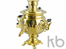 Самовар «Купеческий», золотистый