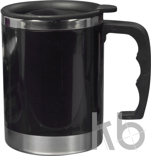 Stainless steel and AS double walled mug