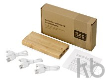 Внешний беспроводной аккумулятор из бамбука «Bamboo Air», 10000 mAh