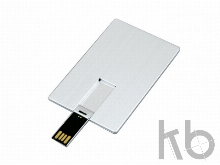 USB 2.0- флешка на 8 Гб в виде металлической карты, с раскладным чипом