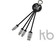 Кабель 3 в 1 с круглым брелоком и подсветкой