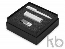 Подарочный набор On-the-go с флешкой, ручкой и зарядным устройством