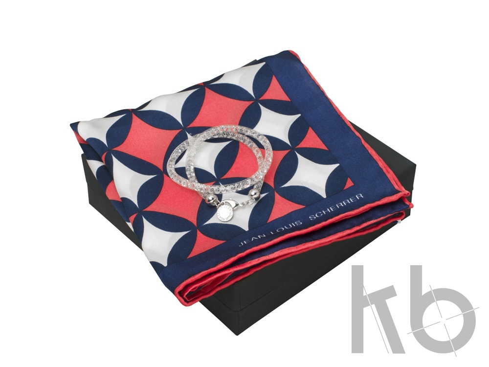 Набор: шелковый платок, браслет