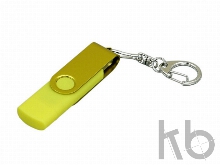 USB 2.0- флешка на 64 Гб с поворотным механизмом и дополнительным разъемом Micro USB