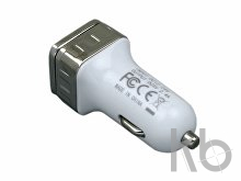 Квадратная автомобильная зарядка на 2 USB-порта