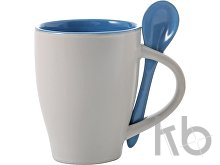 Ceramic mug with spoon