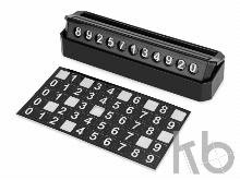 Табличка «Tempark» с номером телефона для временной парковки