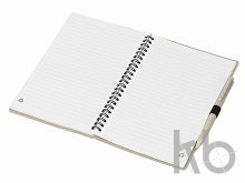 Блокнот А5 «Toledo M» с обложкой из пшеницы и пластика и шариковой ручкой