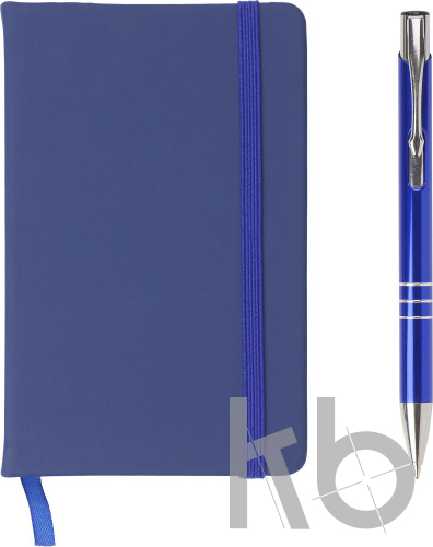 PU notebook with aluminium ballpen