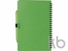 Блокнот А5 «Toledo M» с обложкой из пшеницы и пластика и шариковой ручкой