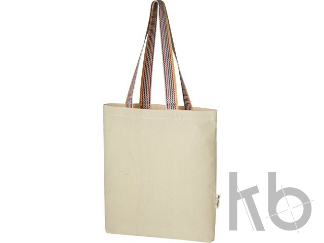 Эко-сумка «Rainbow» из переработанного хлопка с передним карманом