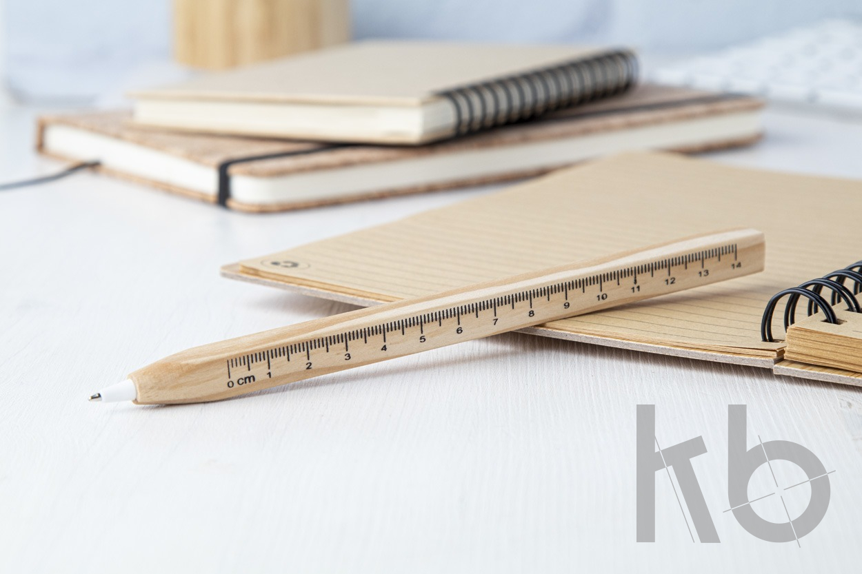 ballpoint pen with ruler