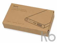 Портативное зарядное устройство «Shine» с зеркальной гравировкой, 4000 mAh