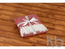 Плед акриловый с белой бахромой «Tassel»