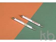 Ручка металлическая шариковая «Flowery» со стилусом