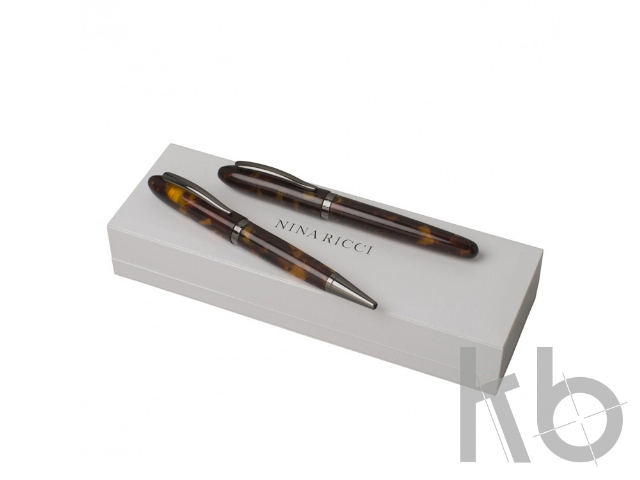 Подарочный набор Panache Ecaille: ручка шариковая, ручка роллер