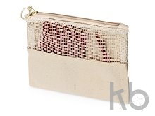 Косметичка «Mesh» хлопковая с сетчатой вставкой