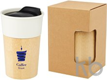 Фарфоровая кружка «Pereira» с бамбуковой внешней стенкой