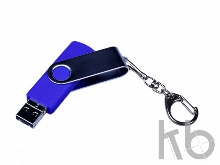 USB 2.0/micro USB/Type-C- флешка на 32 Гб c поворотным механизмом