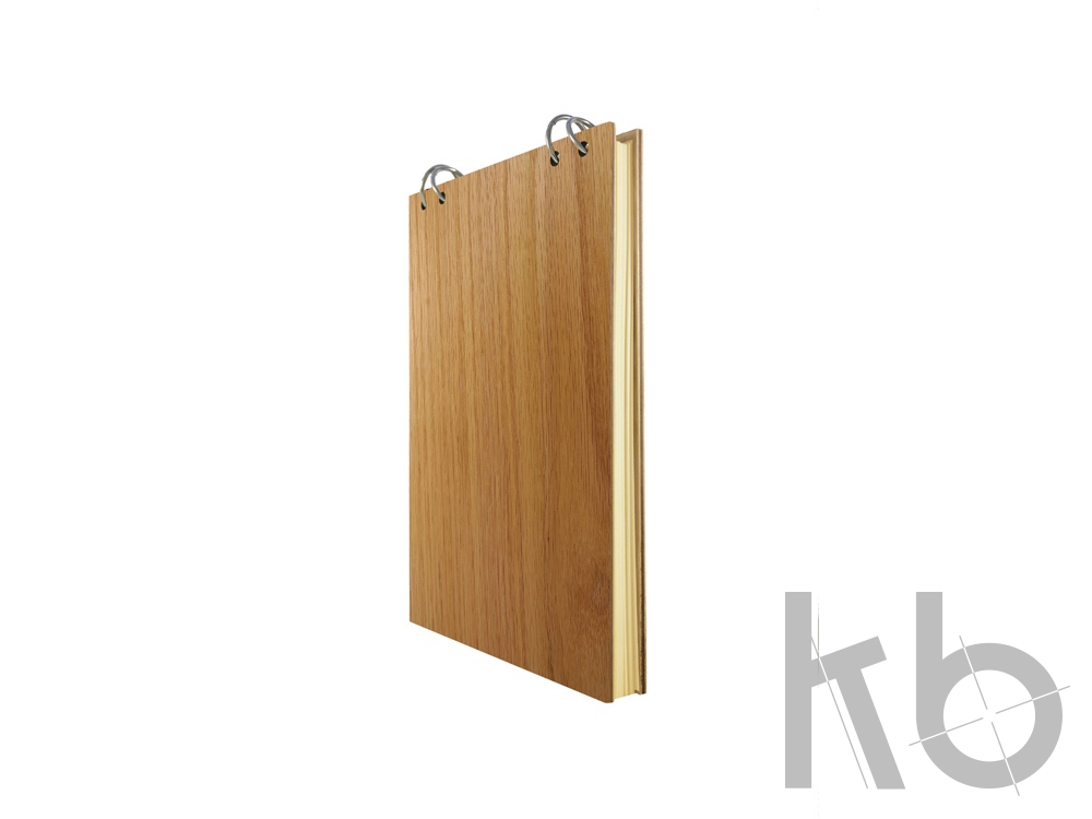 Блокнот/скетчбук А5 из Дуба на разъемных кольцах