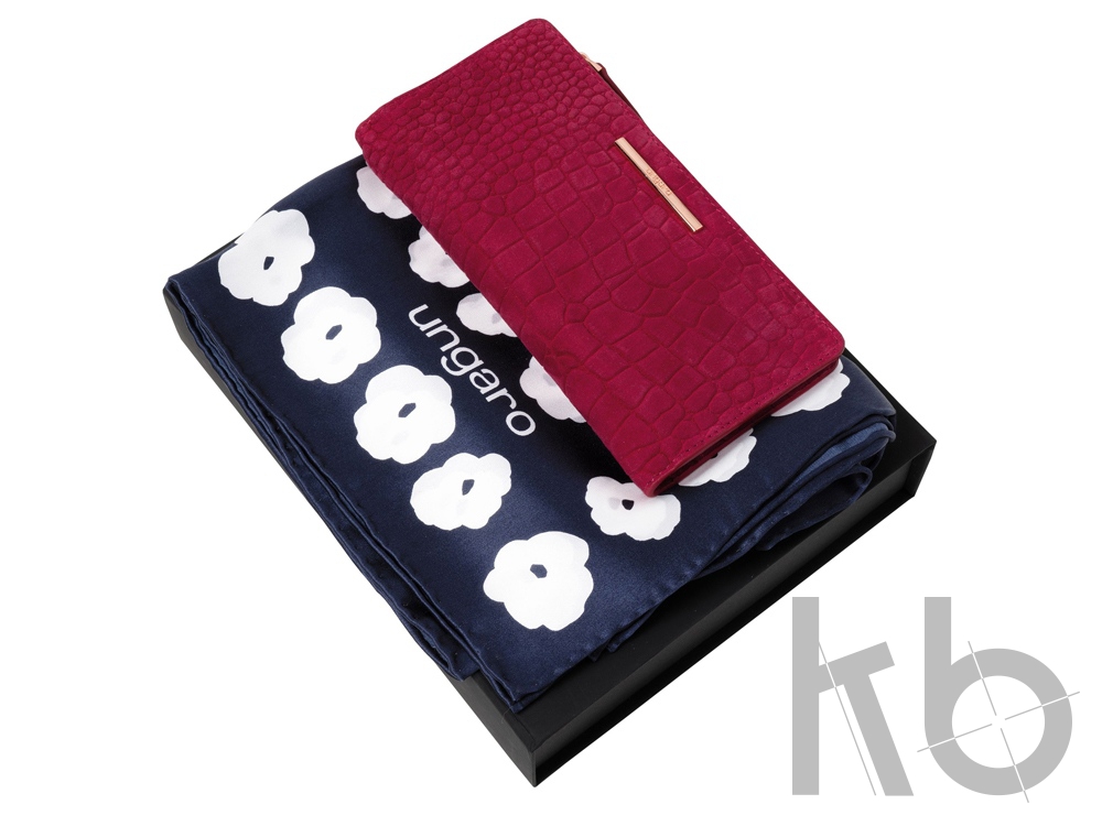 Подарочный набор: платок шелковый, кошелек дамский