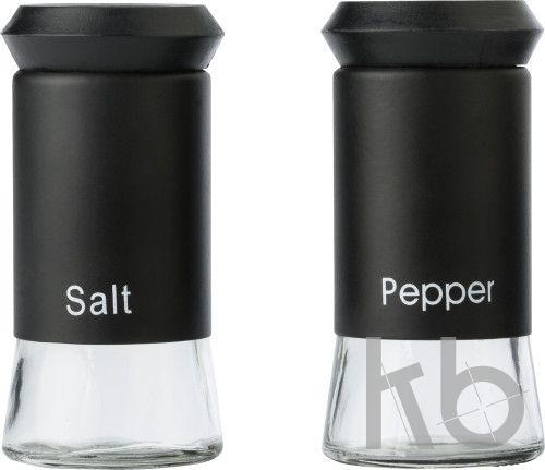Glass oil and vinegar, and salt and pepper set