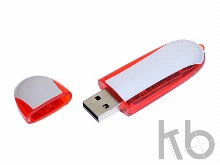 USB 2.0- флешка промо на 16 Гб овальной формы