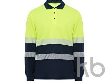 Рубашка поло со светоотражающими полосами «Vega» с длинным рукавом, мужская