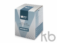 Стеклянный стакан с силиконовой крышкой и манжетой «Monday»