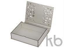 Деревянная коробка с резной крышкой «Книга», L