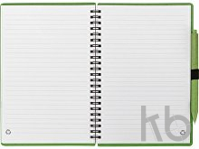 Блокнот А5 «Toledo M» с обложкой из пшеницы и пластика и шариковой ручкой