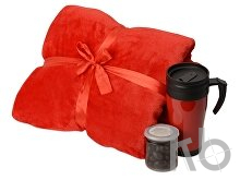 Подарочный набор «Tasty hygge» с пледом, термокружкой и миндалем в шоколадной глазури