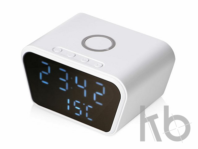 Настольные часы с функцией беспроводной зарядки «Wake», 10 Вт