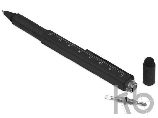 Ручка-стилус металлическая шариковая «Tool» с уровнем и отверткой