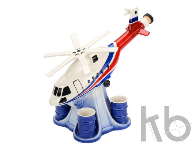 Штоф «Вертолет» с четырьмя стопками