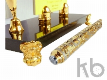 Подставка под визитки с шариковой ручкой