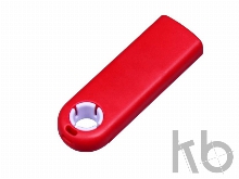 USB 2.0- флешка промо на 64 Гб прямоугольной формы, выдвижной механизм