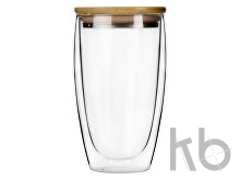 Стакан с двойными стенками и бамбуковой крышкой «Batur»