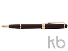 Ручка перьевая «Bailey Light Polished Burgundy Resin and Gold Tone», перо F