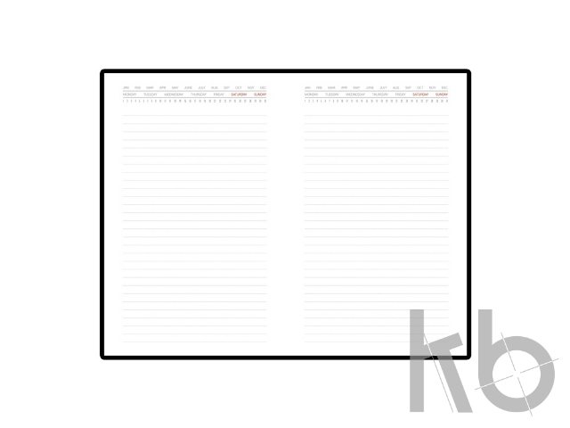 Ежедневник недатированный с индексами А5 «Bergamo»