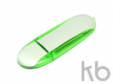 USB 2.0- флешка промо на 64 Гб овальной формы