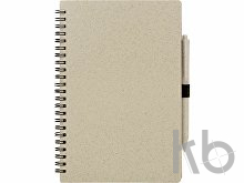 Блокнот А5 «Toledo M» с обложкой из пшеницы и пластика и шариковой ручкой