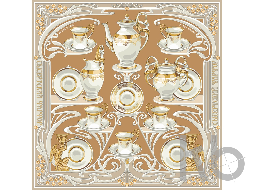 Платок «Сысертский фарфор»