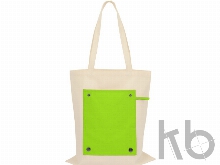 Складная хлопковая сумка для шопинга «Gross» с карманом, 180 г/м2