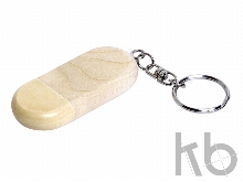 USB 2.0- флешка на 16 Гб овальной формы и колпачком с магнитом