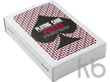 Cardboard box with playing cards